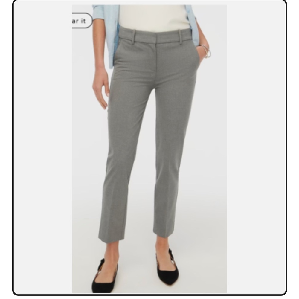Gray J. Crew work straight-leg work pants